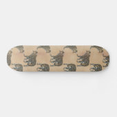 Einfaches Golden Leopard Tiermuster Skateboard (Horizontal)