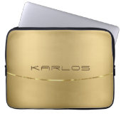 Einfaches goldenes Design für glänzende Imitate Laptopschutzhülle (Vorderseite)