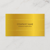 Einfaches goldenes Hintergrundstripakku Visitenkarte (Vorderseite)