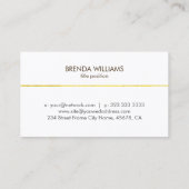 Einfaches goldenes Hintergrundstripakku Visitenkarte (Rückseite)