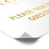 Einfaches goldenes Kalligrafie-Willkommensschild Poster (Ecke)