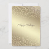 Einfaches goldenes Lux-Blendwerk - Weihnachtsfest Einladung (Rückseite)