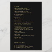 Einfaches Goldhochzeitprogramm (Rückseite)