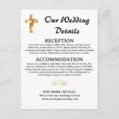 Einfaches Goldhochzeitungs-Christliches Cross Begleitkarte (Vorderseite)