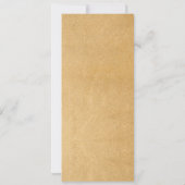 Einfaches Goldkranz mit Taufmenü Einladung (Rückseite)