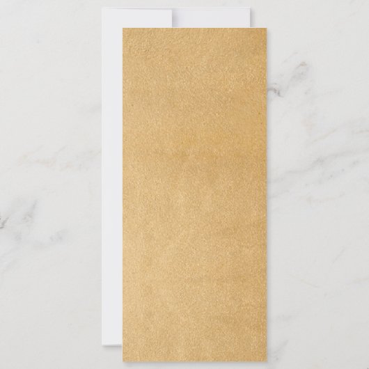 Einfaches Goldkranz mit Taufmenü Einladung (Rückseite)