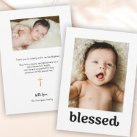 Einfaches Goldkreuz Custom Fotos Gesegnete Taufe