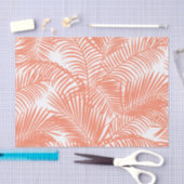 Einfaches Goldtropische korallenrote schicke Palme Seidenpapier (Handwerk)