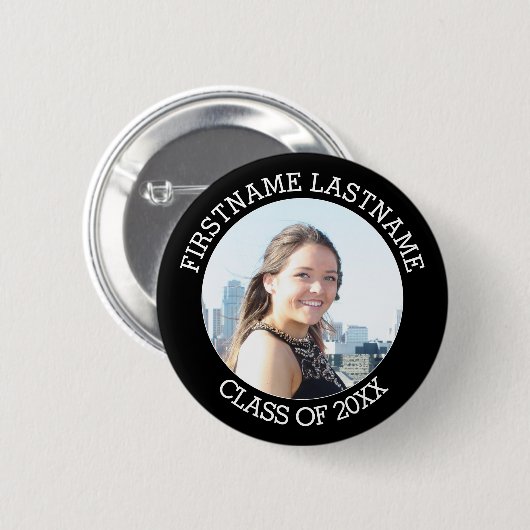 Einfaches Graduate Foto mit Name und Klasse des Ja Button (Vorne & Hinten)
