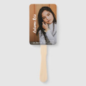 Einfaches GraduiertenFoto Moderner Abschluss Fächer (Vorderseite)