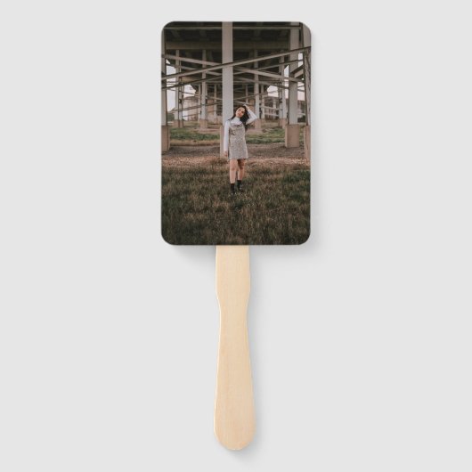 Einfaches GraduiertenFoto Moderner Abschluss Fächer (Rückseite)