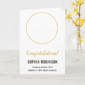 Einfaches GraduiertenFoto Moderner Abschluss Karte (Gelbe Blume)