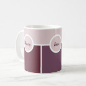 Einfaches grafisches Lila-grünes Design Kaffeetasse (Vorderseite Links)