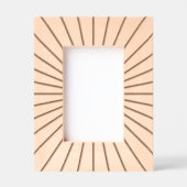 Einfaches grafisches Sun Ray Muster Geätzte Rahmen (Vorderseite)