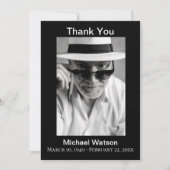 Einfaches Grandpa Beerdigung Foto Dankeschön Karte (Vorderseite)