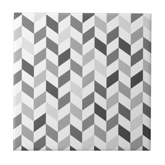 Einfaches Grau-Herringbone-Muster Fliese (Vorderseite)