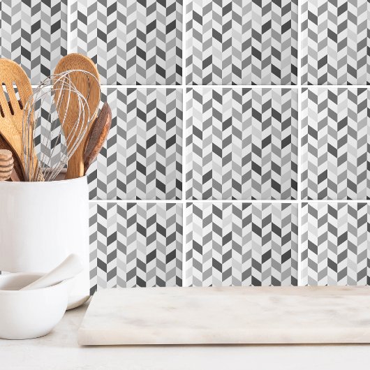 Einfaches Grau-Herringbone-Muster Fliese