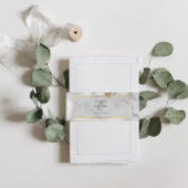 Einfaches Grau- und Goldmarmor Agate Elegant Einladungsbanderole