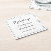 Einfaches Grau-Weiß-Design Rechteckiger Pappuntersetzer (angewinkelt)