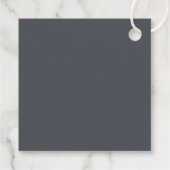 Einfaches graues Brautparty Vielen Dank für die Ta Geschenkanhänger (Rückseite)