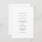Einfaches graues Design - 3x5 Einladung zur Hochze (Vorne/Hinten)