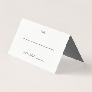 Einfaches graues Design - Platzkarte
