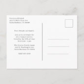 Einfaches graues Foto zum Leben Ankündigungspostkarte (Rückseite)