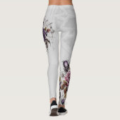 Einfaches graues gotisches Halloween-Party Leggings (Rückseite)