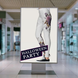 Einfaches graues gotisches Halloween-Party Leggings