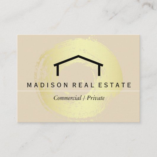 Einfaches (graues) / House-Logo Visitenkarte (Vorderseite)