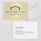 Einfaches (graues) / House-Logo Visitenkarte (Vorne/Hinten)