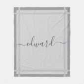 Einfaches graues Individuelle Name Fleecedecke (Vorderseite)