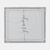 Einfaches graues Individuelle Name Fleecedecke (Vorderseite (Horizontal))