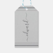 Einfaches graues Individuelle Name Geschenkanhänger (Vorderseite)