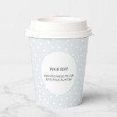 Einfaches graues Minimal-Firmenlogo für kundenspez Pappbecher (Rückseite)