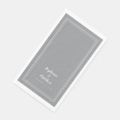 Einfaches graues, modernes Minimalistisches Hochze Serviette (Ecke)