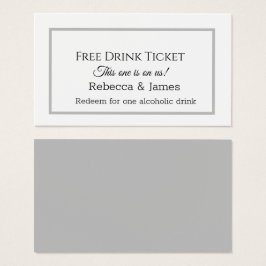 Einfaches graues Schlichtes Ticket Drink