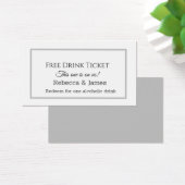 Einfaches graues Schlichtes Ticket Drink (Schreibtisch)