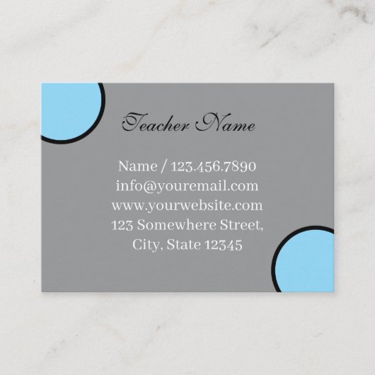 einfaches Graulehrertempel Visitenkarte (Vorderseite)