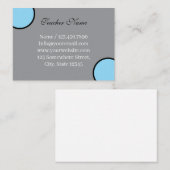 einfaches Graulehrertempel Visitenkarte (Vorne/Hinten)