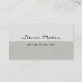 Einfaches Graumuster-Farbblock Visitenkarte (Vorderseite)