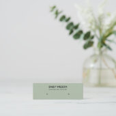 EINFACHES GRAY GREEN KRAFT STUD EARRING DISPLAY LO MINI VISITENKARTE (Stehend Vorderseite)