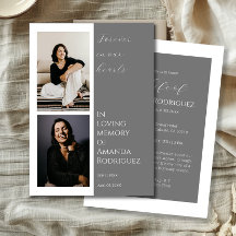 Einfaches Gray in Love Memory Beerdigung Foto