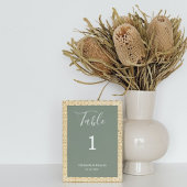 Einfaches Gree-Weise-Hochzeitsskript Tischnummer