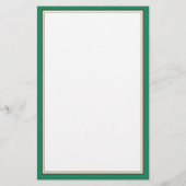 Einfaches Green Monogram Business Briefpapier (Rückseite)