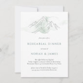 Einfaches Green Watercolor Probe Dinner  Einladung (Vorderseite)