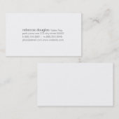 Einfaches Grid (grau) Visitenkarte (Vorne/Hinten)