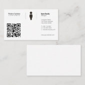 Einfaches Grid | QR-Code Visitenkarte (Vorne/Hinten)