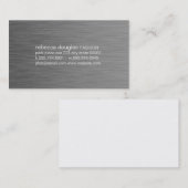 Einfaches Grid-Text (Edelstahl) Visitenkarte (Vorne/Hinten)