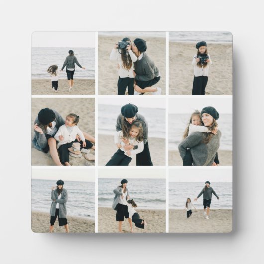 Einfaches Grid von neun benutzerdefinierbaren Desk Fotoplatte (Vorderseite)